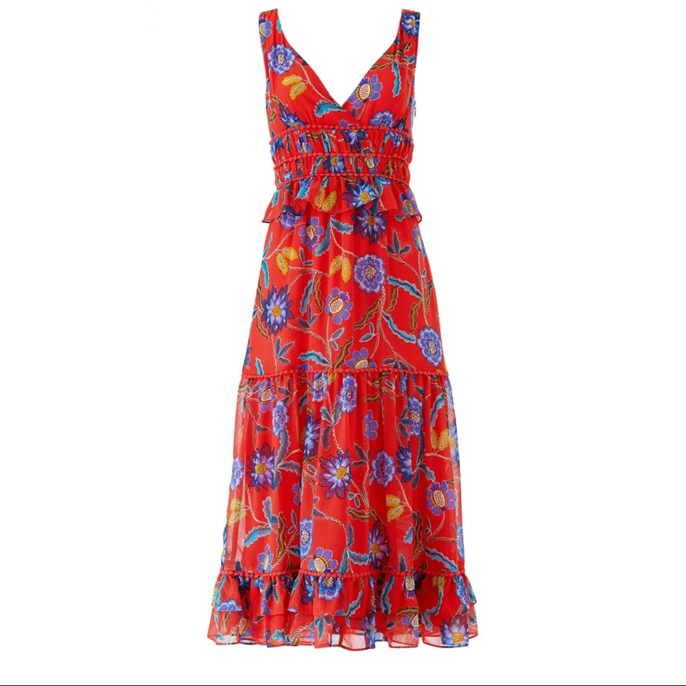 Rebecca Minkoff Red Floral Lucy Dress sz 2 EUC - Picture 7 of 16